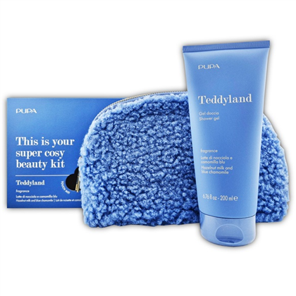 PUPA Teddyland Hazelnat Milk And Blue Chamomile гель д/душа + косметичка