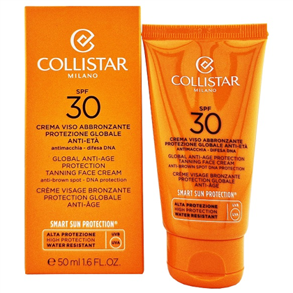 COLLISTAR GLOBAL ANTI-AGE PROTECTION TANNING FACE CREAM SPF 30 крем против пигментных пятен