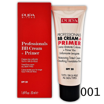PUPA ВВ Cream + Primer Tone-Cream тон.крем д/всех типов кожи 001 Nude