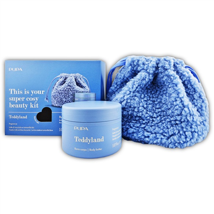 PUPA Teddyland Hazelnut Milk And Blue Chamomile крем-масло д/тела + косметичка