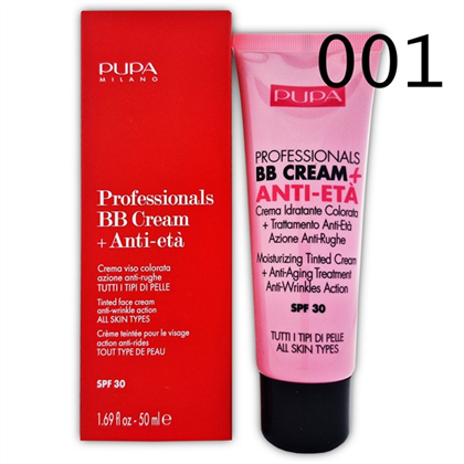PUPA BB-Cream+Anti-Eta увл. антивозр. тон.крем д/лица 001 Nude