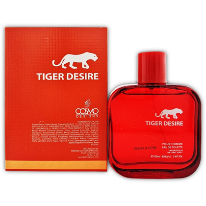 COSMO TIGER DESIRE edt (M)  Аналог Lacoste EAU DE L.12.12 ROUGE - Tester