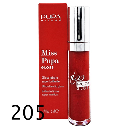 PUPA Miss Pupa Gloss блеск д/губ 205 Touch of Red