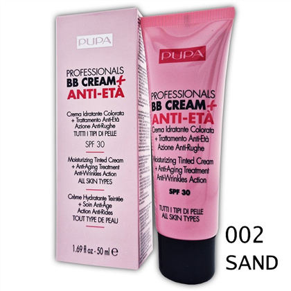 PUPA BB-Cream+Anti-Eta увл. антивозр. тон.крем д/лица 002 Sand